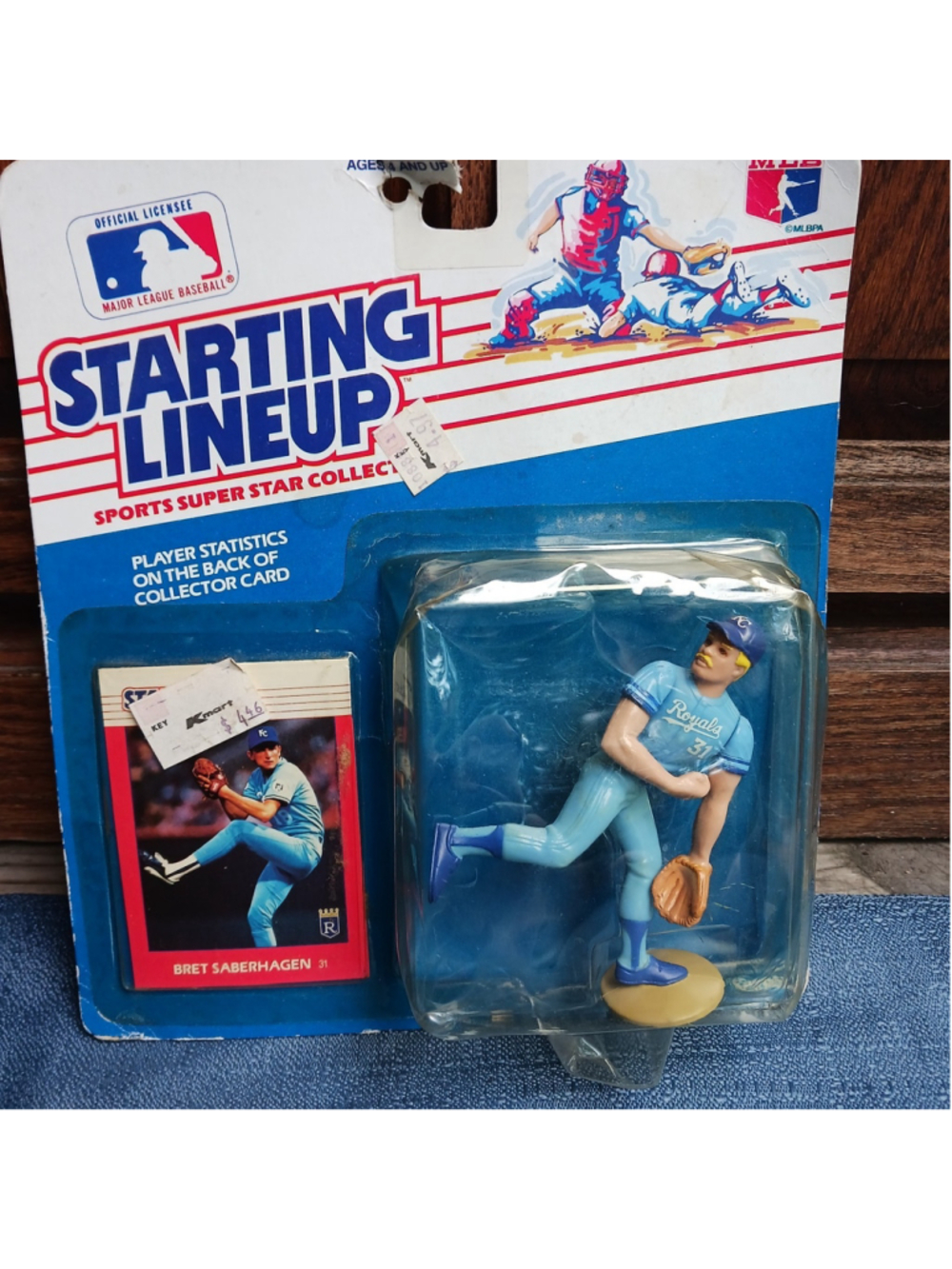 VTG Kenner Starting Lineup Bret Saberhagen Action Figure KC Royals 1988